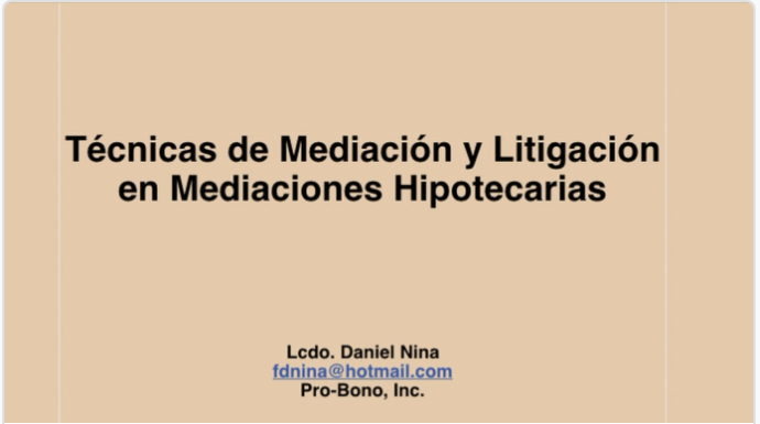 Técnicas De Mediación Y Litigación En Mediaciones Hipotecarias