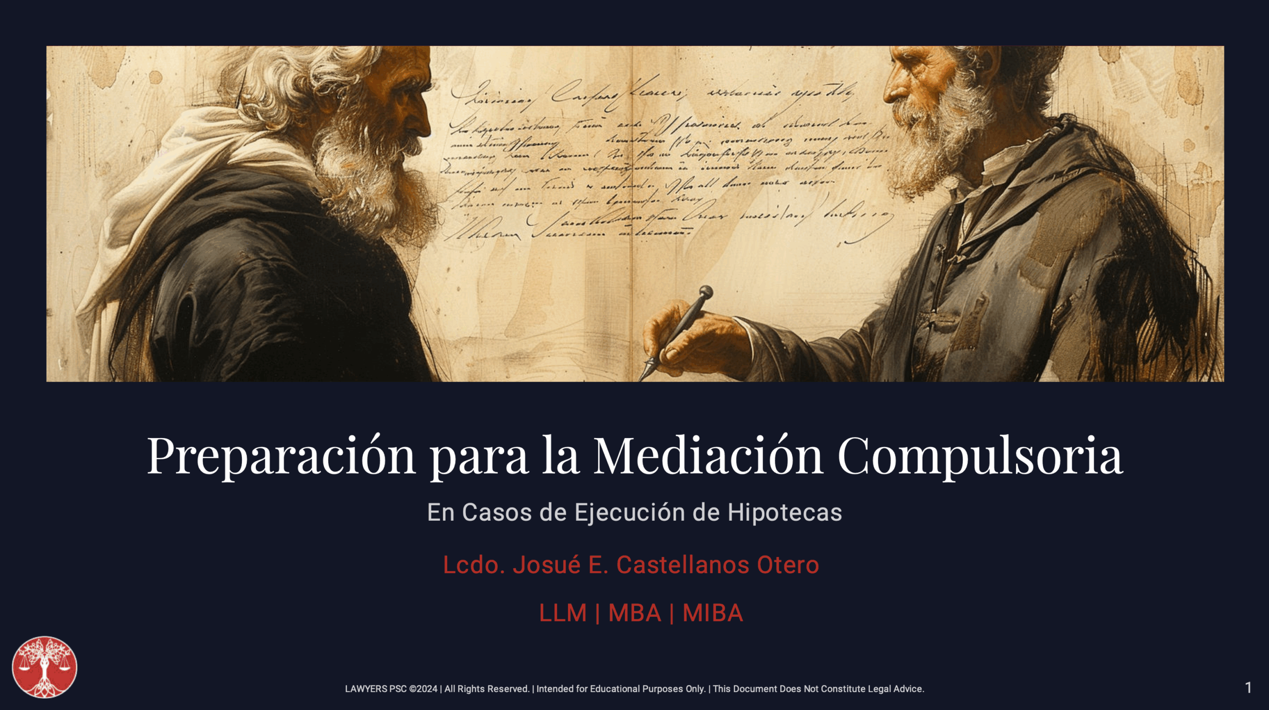 Preparación para la Mediación Compulsoria en Casos de Ejecución de Hipoteca